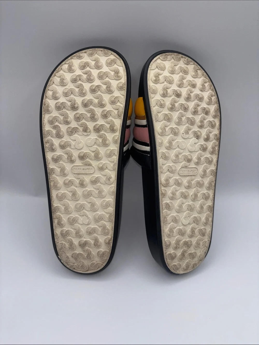 Tory Burch Quilted Nappa Black Leather Slide Sandals